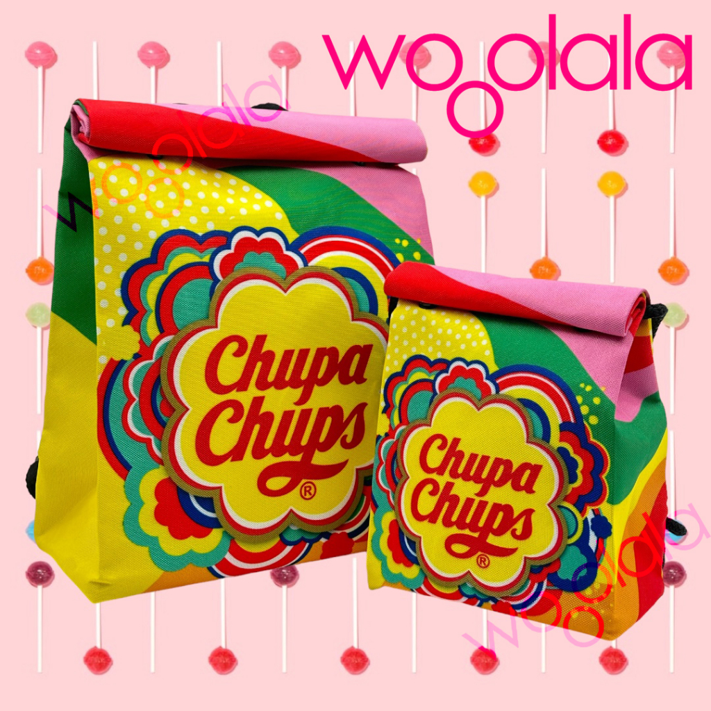 Quirky Cheeky Chupa Chups Backpack and Sling Crossbody Bag for Man ,Woman,Kids - Water Resistant 100% Recycled Polyester