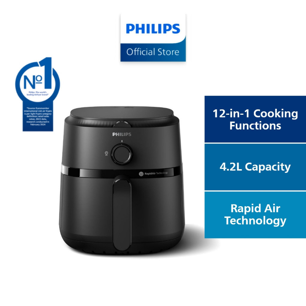 (NEW) PHILIPS 4.2L 12-in-1 Airfryer 1000 Series - NA120/09